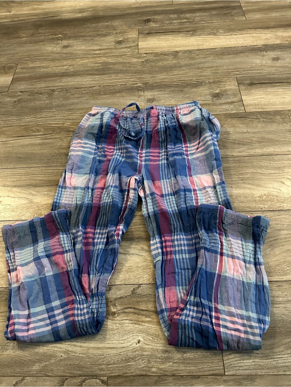 Stone Peak Blue & Pink Plaid Pajama Pants